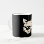 Badass-Katze mit Sonnenbrille-Katze Kaffeetasse (Vorderseite Links)
