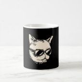 Badass-Katze mit Sonnenbrille-Katze Kaffeetasse (Mittel)
