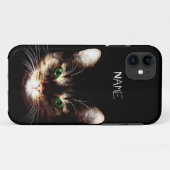 Badass Katzen - grüne Augen Case-Mate iPhone Hülle (Rückseite (Horizontal))