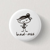 badass Knopf Button (Vorderseite)