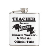 Badass Lehrer Flachmann (Vorderseite)