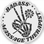 Badass Massage Therapeut Aufkleber (Vorderseite)