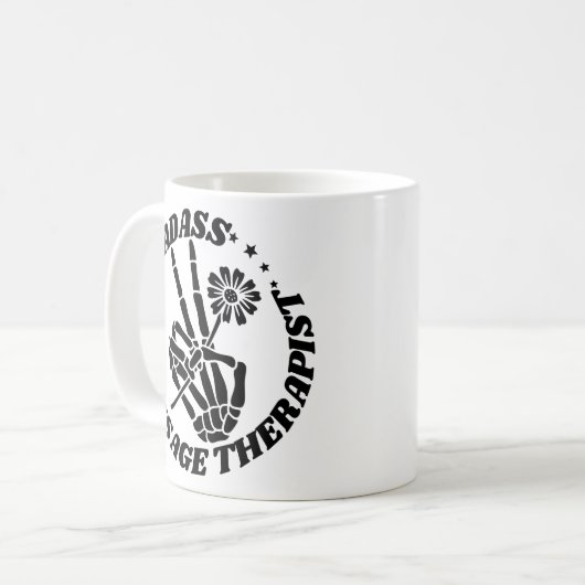 Badass Massage Therapeut Kaffeetasse (Vorderseite Links)