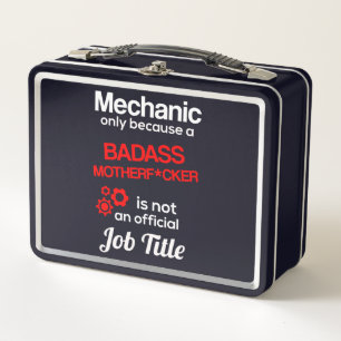 Badass Mechanic Metall Brotdose