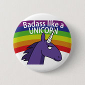 Badass mögen ein Einhorn! Button (Vorderseite)