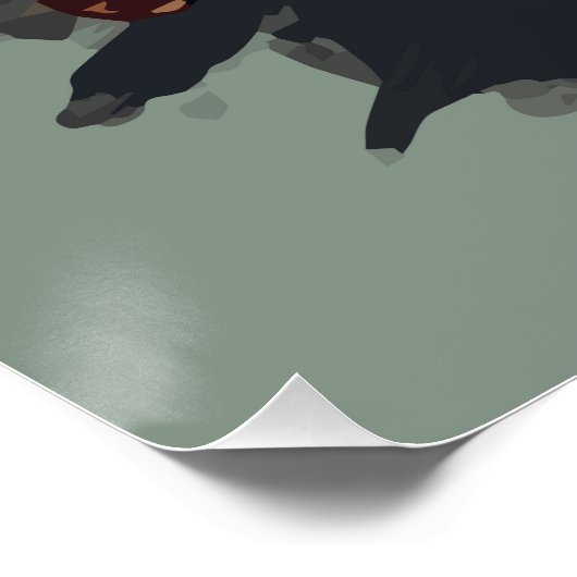 Badass Monkey Poster (Ecke)