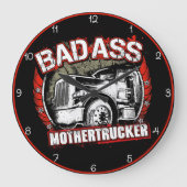 Badass Mothertrucker Große Wanduhr (Vorderseite)