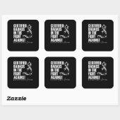 Badass Neuroendocrine Cancer Awareness NET Zebra R Quadratischer Aufkleber (Blatt)