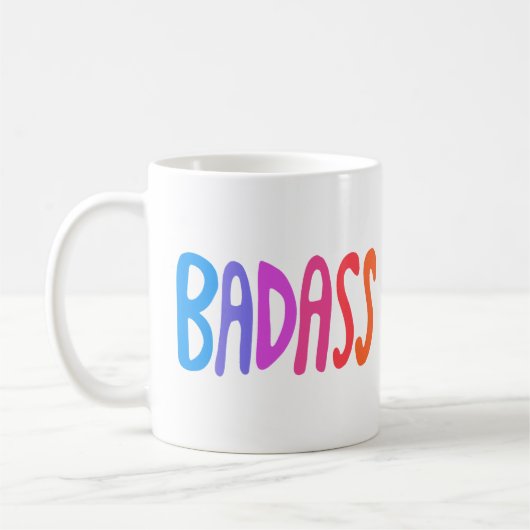BADASS Niedliche Fun Letters Kaffeetasse (Links)