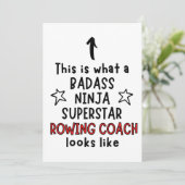 Badass, Ninja, Superstar, Ruderlehrer Karte (Stehend Vorderseite)
