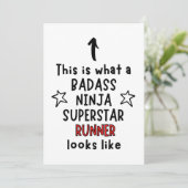Badass, Ninja, Superstar, Runner Karte (Stehend Vorderseite)