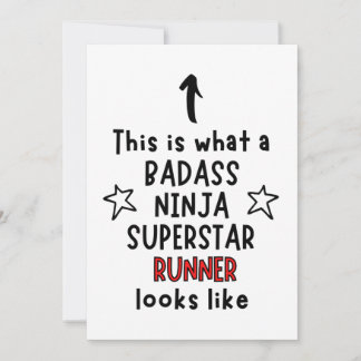 Badass, Ninja, Superstar, Runner Karte