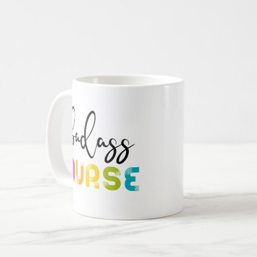 Badass Nurse Kaffeetasse (Vorderseite Links)
