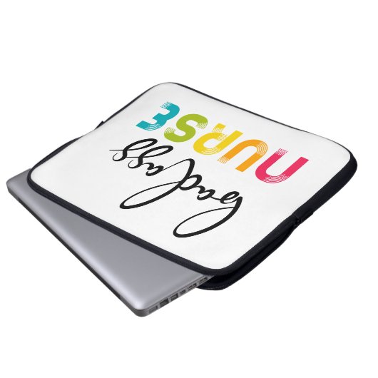 Badass Nurse Laptopschutzhülle (Vorne Knopf)