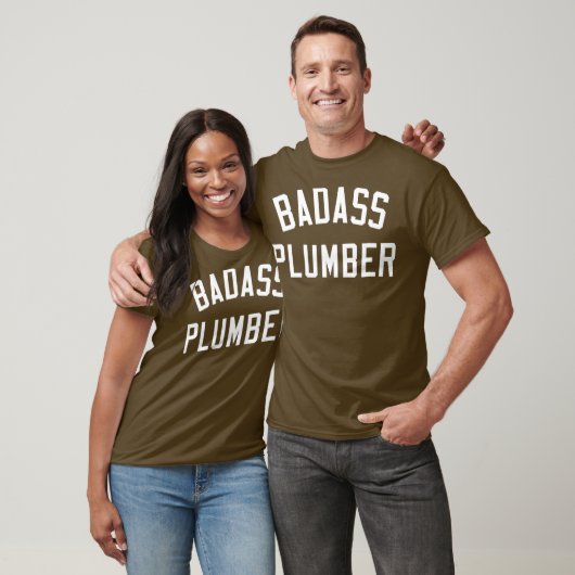 Badass Plumber Funny Plumbing Geschenk T-Shirt (Unisex)