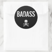 BADASS RUNDER AUFKLEBER (Tasche)
