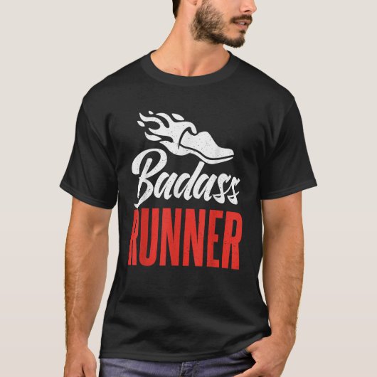 Badass Runner Marathon Runner T Shirt (Vorderseite)