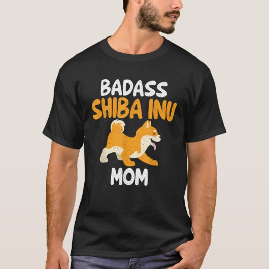 Badass Shiba Inu Mom T-Shirt (Vorderseite)