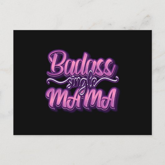 Badass Single Mama Postkarte (Vorderseite)