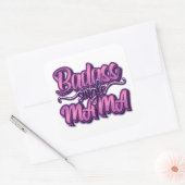 Badass Single Mama Quadratischer Aufkleber (Umschlag)