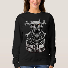 Badass Skeleton Bulldog Gothic Skull Sweatshirt