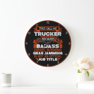 Badass Trucker: Nicht Offiziell Große Wanduhr