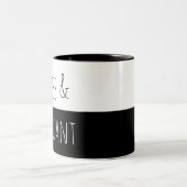 Badass u. glänzender Morgen Zweifarbige Tasse (Mittel)