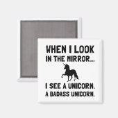 Badass Unicorn Magnet (Vorderseite/Rückseite)