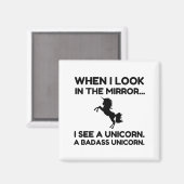 BADASS UNICORN MAGNET (Vorderseite/Rückseite)