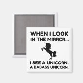BADASS UNICORN MAGNET (Vorderseite/Rückseite)