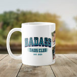 Badass Vater Club Cooler Spaß Kaffeetasse<br><div class="desc">Nehmen Sie an dieser coolen Tasse im Badass Vater Club teil! Trendy Foto Collage Design für ein lustiges Vatertag Geschenk. Herzlichen Glückwunsch zu phantastischen Vätern!</div>