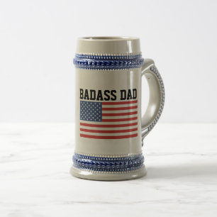 BADASS VATER PATRIOTISCHER BIENSTEIN BIERGLAS