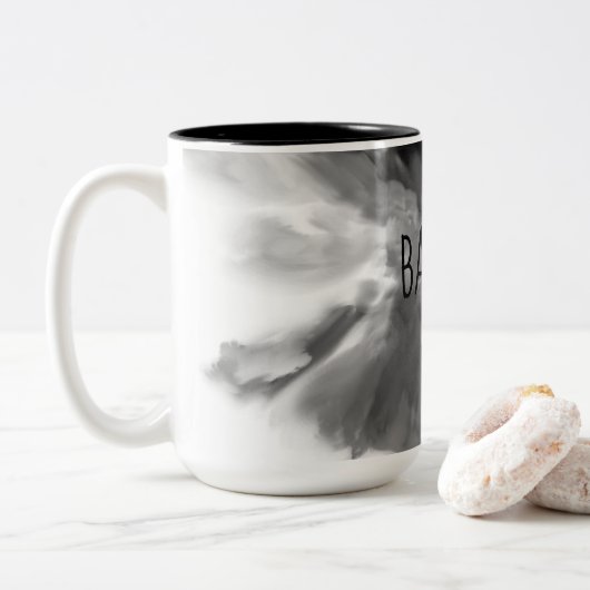 Badass-Vater Zweifarbige Tasse (Mit Donut)