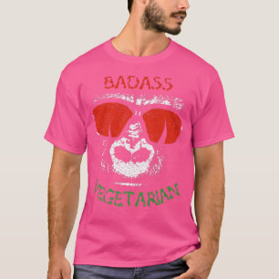 Badass Vegetarier (Gorilla) lustige coole Veggie-L T-Shirt