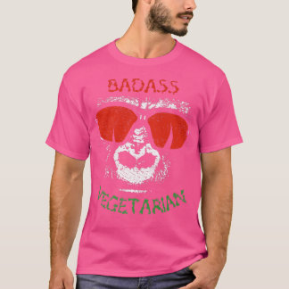 Badass Vegetarier (Gorilla) lustige coole Veggie-L T-Shirt