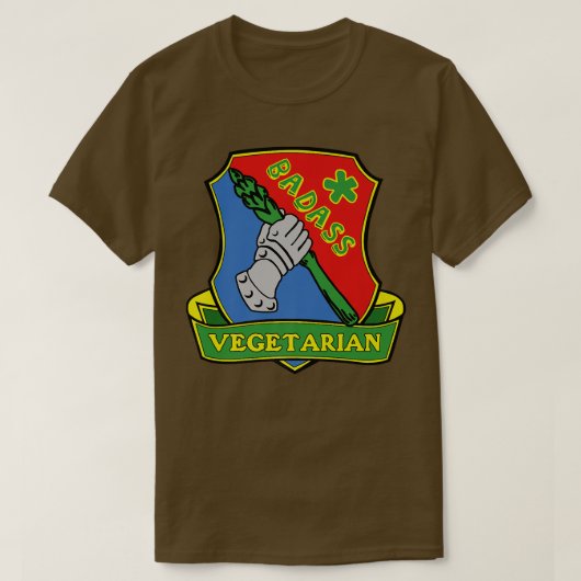 Badass Vegetarier (Schild) cooler Veggie-Liebhaber T-Shirt (Design vorne)