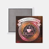 Badasserie-Magier - Kaffeeklatsch Burgund Magnet (Vorderseite/Rückseite)