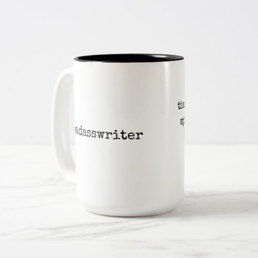 Badasswriter bestie Tasse - groß (Vorderseite Links)