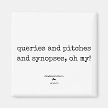 Badasswriter oh mein! Square Magnet