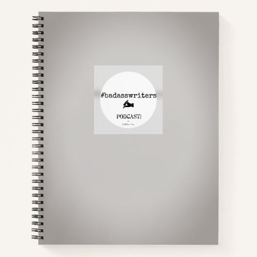 Badasswriter Podcast Spiral Notebook Notizblock (Vorderseite)