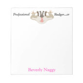 Badating Badger_Beruflich Badger ...er persönlich Notizblock (Vorderseite)