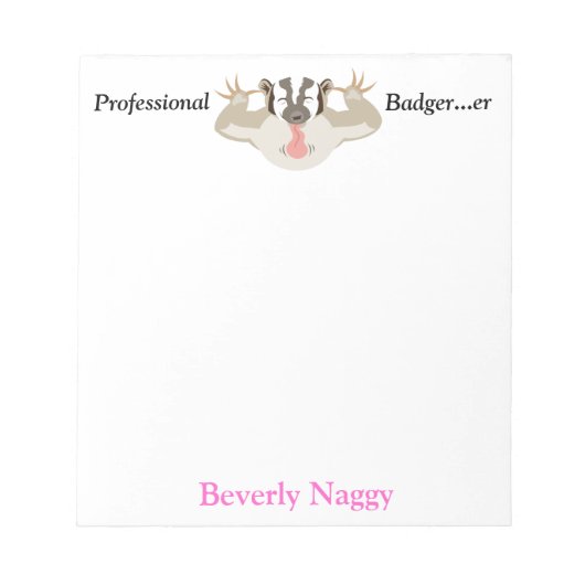 Badating Badger_Beruflich Badger ...er persönlich Notizblock (Vorderseite)