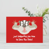 Badating Badger Save the Date (Stehend Vorderseite)