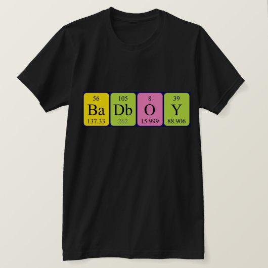 BadBoy Periodentafel Shirt (Design vorne)