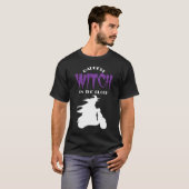 Baddest Biker Hexe auf Blockkeule T-Shirt (Vorne ganz)