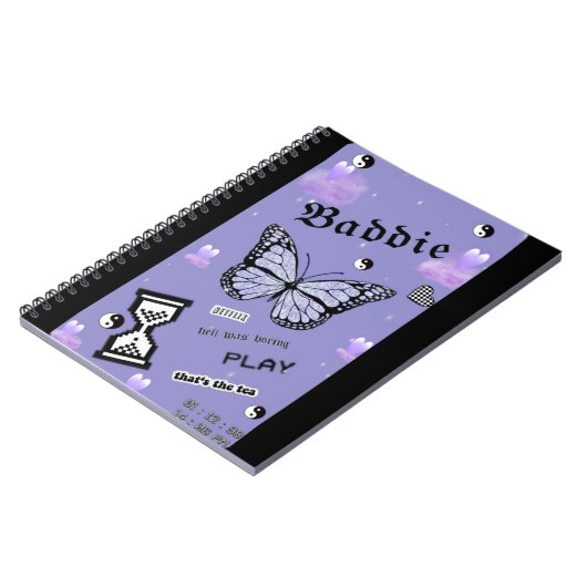 Baddie Lila School Notizblock (Linke Seite)