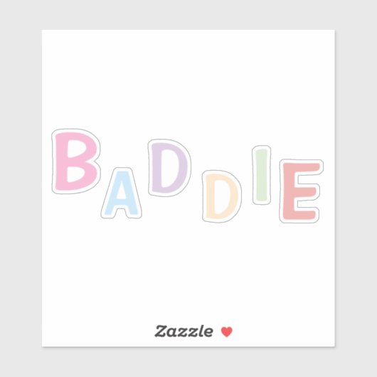 Baddie-Vinyl-Aufkleber. Aufkleber (Blatt)