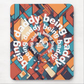 Baddy Daddy Chopper, geometrisches Rebellendesign Mousepad (Vorne)