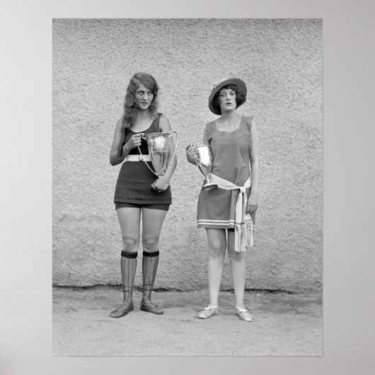 Bade Beauty Contest, 1922. Vintages Foto Poster (Vorne)