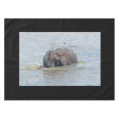 Bade-Elefant Tischdecke (Vorderseite (Horizontal))